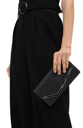 Женский клатч emmie small JIMMY CHOO черного цвета по цене 49950 руб., арт. EMMIE/GVE | Фото 2 Женский клатч emmie small JIMMY CHOO черного цвета, арт. EMMIE/GVE | Фото 2