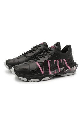 Женские кожаные кроссовки bounce VALENTINO черного цвета по цене 71950 руб., арт. UW2S0M53/RKW | Фото 1 Женские кожаные кроссовки bounce VALENTINO черного цвета, арт. UW2S0M53/RKW | Фото 1