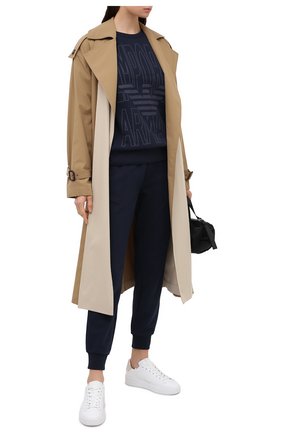 Женская хлопковый свитшот EMPORIO ARMANI темно-синего цвета по цене 10900 руб., арт. 163964/0A265 | Фото 2 Женская хлопковый свитшот EMPORIO ARMANI темно-синего цвета, арт. 163964/0A265 | Фото 2