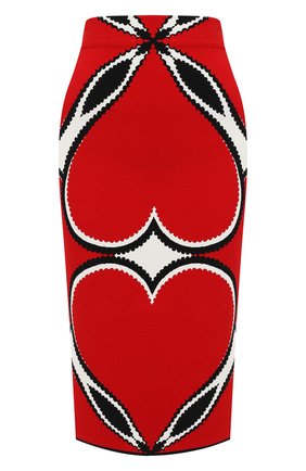 Женская юбка из вискозы ALEXANDER MCQUEEN красного цвета по цене 79700 руб., арт. 641913/Q1AR1 | Фото 1 Женская юбка из вискозы ALEXANDER MCQUEEN красного цвета, арт. 641913/Q1AR1 | Фото 1