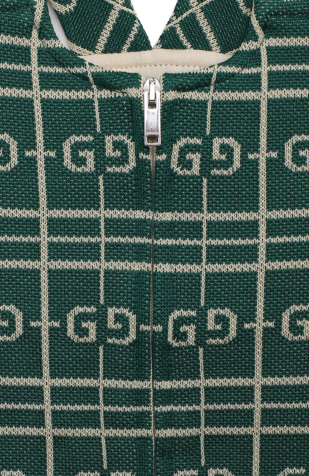 Детский хлопковый комбинезон GUCCI зеленого цвета по цене 31800 руб., арт. 626308/XJCPK | Фото 3 Детский хлопковый комбинезон GUCCI зеленого цвета, арт. 626308/XJCPK | Фото 3