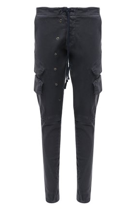 Мужские хлопковые брюки-карго GREG LAUREN темно-синего цвета по цене 96900 руб., арт. GLFW20-AM203 | Фото 1 Мужские хлопковые брюки-карго GREG LAUREN темно-синего цвета, арт. GLFW20-AM203 | Фото 1