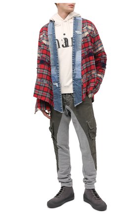 Мужские брюки-карго GREG LAUREN хаки цвета по цене 110500 руб., арт. GLFW20-AM137 | Фото 2 Мужские брюки-карго GREG LAUREN хаки цвета, арт. GLFW20-AM137 | Фото 2