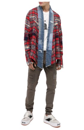 Мужской хлопковые брюки GREG LAUREN хаки цвета по цене 119000 руб., арт. GLFW20-AM135 | Фото 2 Мужской хлопковые брюки GREG LAUREN хаки цвета, арт. GLFW20-AM135 | Фото 2