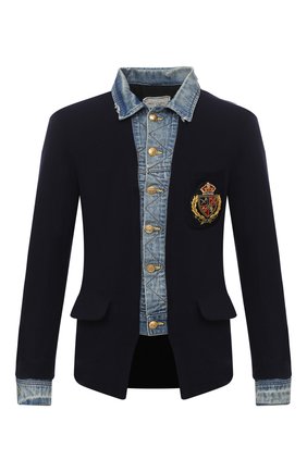 Мужской шерстяной пиджак GREG LAUREN темно-синего цвета по цене 199500 руб., арт. GLFW20-AM102 | Фото 1 Мужской шерстяной пиджак GREG LAUREN темно-синего цвета, арт. GLFW20-AM102 | Фото 1