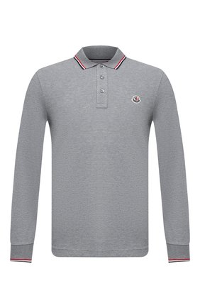 Мужское хлопковое поло MONCLER серого цвета по цене 19500 руб., арт. F2-091-8B701-00-84556 | Фото 1 Мужское хлопковое поло MONCLER серого цвета, арт. F2-091-8B701-00-84556 | Фото 1
