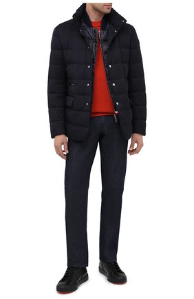 Мужская пуховая куртка bess MONCLER темно-синего цвета по цене 122000 руб., арт. F2-091-1B533-00-54ANL | Фото 2 Мужская пуховая куртка bess MONCLER темно-синего цвета, арт. F2-091-1B533-00-54ANL | Фото 2