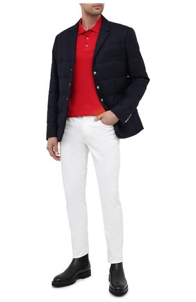 Мужская пуховая куртка fecamp MONCLER темно-синего цвета, арт. F2-091-1B590-00-54272 | Фото 2 (Материал внешний: Шерсть; Стили: Классический, Кэжуэл; Мужское Кросс-КТ: Верхняя одежда, Пуховик-верхняя одежда, пуховик-короткий; Рукава: Длинные; Длина (верхняя одежда): Короткие; Материал подклада: Синтетический материал; Материал утеплителя: Пух и перо; Кросс-КТ: Пуховик, Куртка)