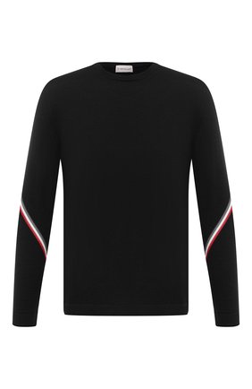 Мужской шерстяной джемпер MONCLER черного цвета по цене 38600 руб., арт. F2-091-9C742-00-A9442 | Фото 1 Мужской шерстяной джемпер MONCLER черного цвета, арт. F2-091-9C742-00-A9442 | Фото 1