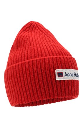 Женский шерстяная шапка ACNE STUDIOS красного цвета по цене 13100 руб., арт. C40102/W | Фото 1 Женский шерстяная шапка ACNE STUDIOS красного цвета, арт. C40102/W | Фото 1