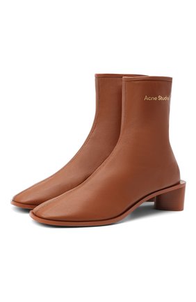 Женские кожаные ботильоны ACNE STUDIOS коричневого цвета по цене 47900 руб., арт. AD0313 | Фото 1 Женские кожаные ботильоны ACNE STUDIOS коричневого цвета, арт. AD0313 | Фото 1
