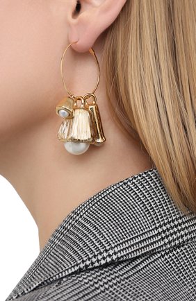 Женские серьги JIL SANDER золотого цвета по цене 45900 руб., арт. JSWR836092/WRS80048 | Фото 2 Женские серьги JIL SANDER золотого цвета, арт. JSWR836092/WRS80048 | Фото 2