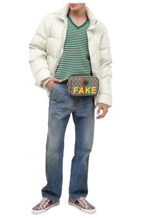 Мужская поясная сумка «fake/not» GUCCI коричневого цвета по цене 107500 руб., арт. 602695/2GCAG | Фото 2 Мужская поясная сумка «fake/not» GUCCI коричневого цвета, арт. 602695/2GCAG | Фото 2 (Случай: Повседневный; Региональные ограничения белый список (Axapta Mercury): RU; Ремень/цепочка: На ремешке; Материал: Текстиль, Экокожа; Размер: small)