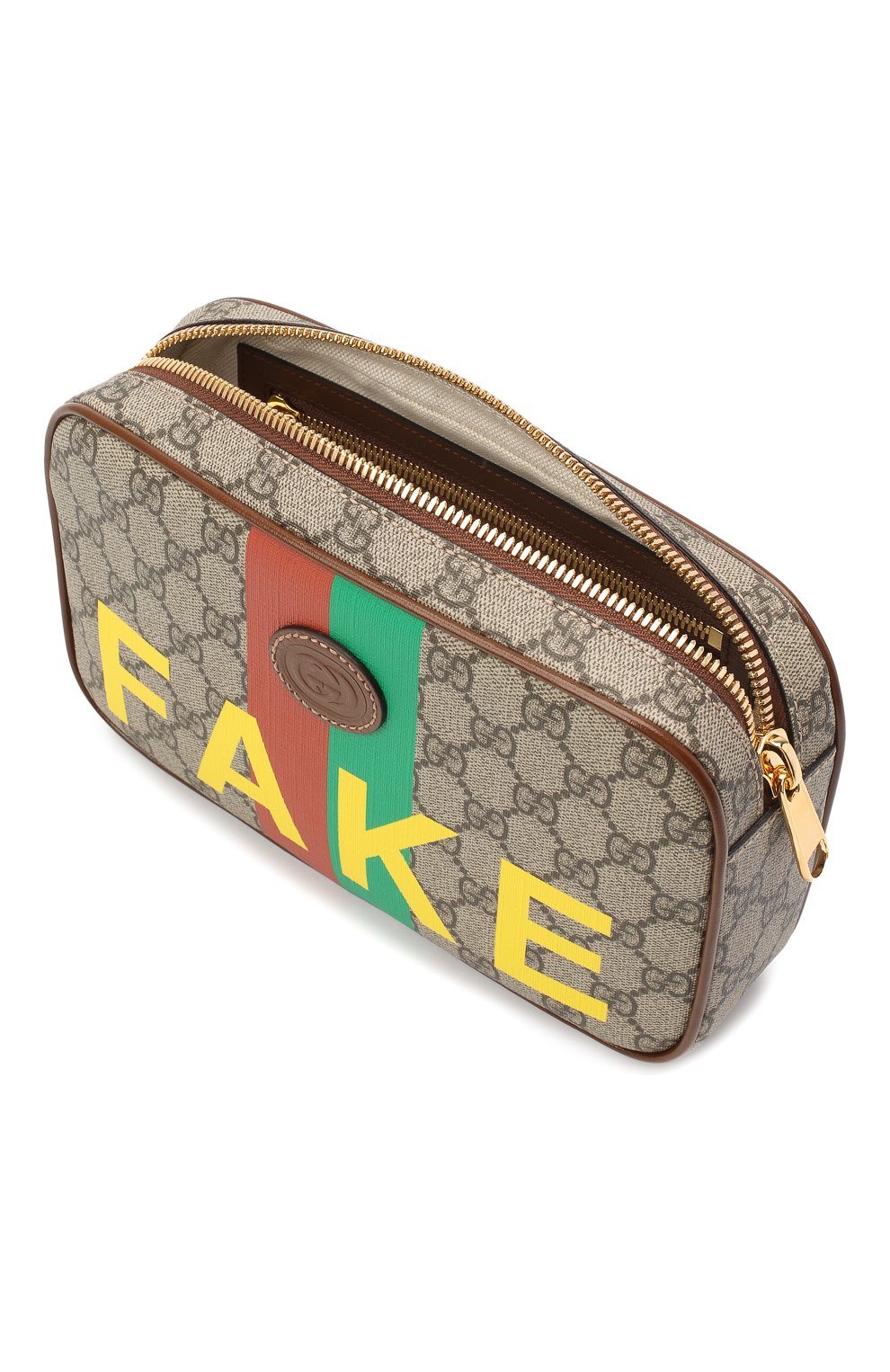 Мужская поясная сумка «fake/not» GUCCI коричневого цвета по цене 107500 руб., арт. 602695/2GCAG | Фото 4 Мужская поясная сумка «fake/not» GUCCI коричневого цвета, арт. 602695/2GCAG | Фото 4 (Случай: Повседневный; Региональные ограничения белый список (Axapta Mercury): RU; Ремень/цепочка: На ремешке; Материал: Текстиль, Экокожа; Размер: small)
