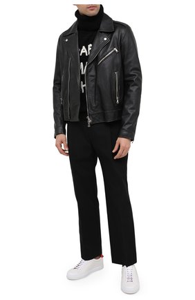 Мужской шерстяной свитер DOLCE & GABBANA черного цвета по цене 156500 руб., арт. GXC49Z/JAM09 | Фото 2 Мужской шерстяной свитер DOLCE & GABBANA черного цвета, арт. GXC49Z/JAM09 | Фото 2