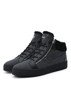 Мужские текстильные кеды GIUSEPPE ZANOTTI DESIGN серого цвета по цене 59950 руб., арт. RU00003/001 | Фото 1 Мужские текстильные кеды GIUSEPPE ZANOTTI DESIGN серого цвета, арт. RU00003/001 | Фото 1