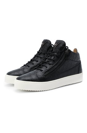Мужские кожаные кеды GIUSEPPE ZANOTTI DESIGN черного цвета по цене 57900 руб., арт. RU00011/008 | Фото 1 Мужские кожаные кеды GIUSEPPE ZANOTTI DESIGN черного цвета, арт. RU00011/008 | Фото 1