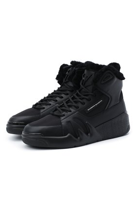 Мужские комбинированные кеды talon GIUSEPPE ZANOTTI DESIGN черного цвета по цене 79950 руб., арт. RU00068/001 | Фото 1 Мужские комбинированные кеды talon GIUSEPPE ZANOTTI DESIGN черного цвета, арт. RU00068/001 | Фото 1