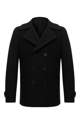 Мужской шерстяной бушлат HARRIS WHARF LONDON черного цвета, арт. C9214MLC | Фото 1 (Материал внешний: Шерсть; Рукава: Длинные; Стили: Классический; Мужское Кросс-КТ: Верхняя одежда, пальто-верхняя одежда; Длина (верхняя одежда): Короткие)