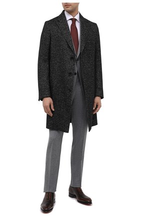 Мужской пальто из шерсти и льна ERMENEGILDO ZEGNA темно-серого цвета по цене 233000 руб., арт. 889000/4GCPS0 | Фото 2 Мужской пальто из шерсти и льна ERMENEGILDO ZEGNA темно-серого цвета, арт. 889000/4GCPS0 | Фото 2