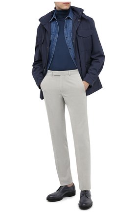 Мужские брюки из хлопка и кашемира ERMENEGILDO ZEGNA светло-серого цвета по цене 69950 руб., арт. 865F09/77TB12 | Фото 2 Мужские брюки из хлопка и кашемира ERMENEGILDO ZEGNA светло-серого цвета, арт. 865F09/77TB12 | Фото 2