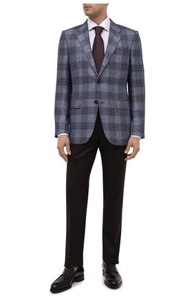 Мужской шерстяные брюки ERMENEGILDO ZEGNA темно-коричневого цвета по цене 45300 руб., арт. 830F21/75F812 | Фото 2 Мужской шерстяные брюки ERMENEGILDO ZEGNA темно-коричневого цвета, арт. 830F21/75F812 | Фото 2