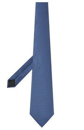 Мужской шелковый галстук LANVIN темно-синего цвета по цене 10850 руб., арт. 3053/TIE | Фото 2 Мужской шелковый галстук LANVIN темно-синего цвета, арт. 3053/TIE | Фото 2