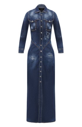 Женское джинсовое платье DSQUARED2 синего цвета по цене 79250 руб., арт. S72CV0128/S30341 | Фото 1 Женское джинсовое платье DSQUARED2 синего цвета, арт. S72CV0128/S30341 | Фото 1