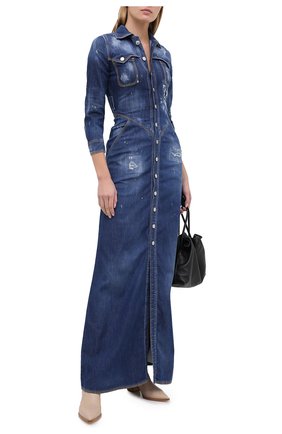 Женское джинсовое платье DSQUARED2 синего цвета по цене 79250 руб., арт. S72CV0128/S30341 | Фото 2 Женское джинсовое платье DSQUARED2 синего цвета, арт. S72CV0128/S30341 | Фото 2