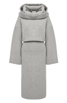 Женское шерстяное платье KENZO светло-серого цвета по цене 62450 руб., арт. FA62WR0423RK | Фото 1 Женское шерстяное платье KENZO светло-серого цвета, арт. FA62WR0423RK | Фото 1
