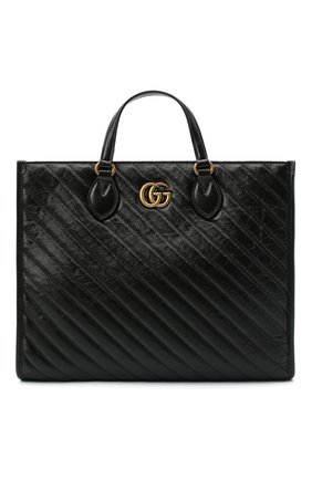 Женский сумка-шопер gg marmont GUCCI черного цвета по цене 181900 руб., арт. 627332/00LFT | Фото 1 Женский сумка-шопер gg marmont GUCCI черного цвета, арт. 627332/00LFT | Фото 1
