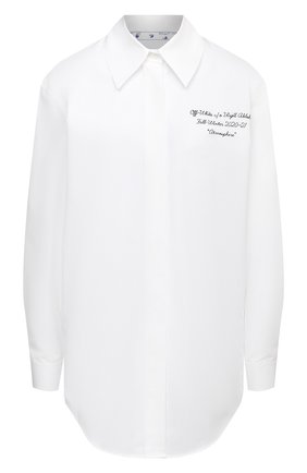 Женская хлопковая рубашка OFF-WHITE белого цвета по цене 52100 руб., арт. 0WGA031E20FAB0030110 | Фото 1 Женская хлопковая рубашка OFF-WHITE белого цвета, арт. 0WGA031E20FAB0030110 | Фото 1