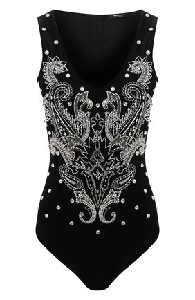 Женское боди BALMAIN черного цвета по цене 212500 руб., арт. UF10893/P050 | Фото 1 Женское боди BALMAIN черного цвета, арт. UF10893/P050 | Фото 1