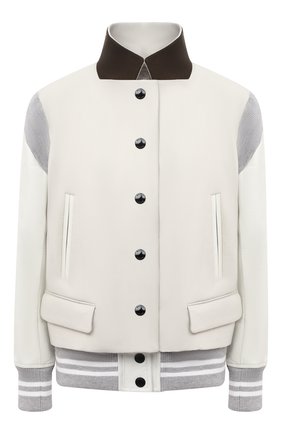 Женский шерстяной бомбер SACAI белого цвета по цене 157000 руб., арт. 20-05209 | Фото 1 Женский шерстяной бомбер SACAI белого цвета, арт. 20-05209 | Фото 1