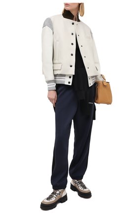 Женский шерстяной бомбер SACAI белого цвета по цене 157000 руб., арт. 20-05209 | Фото 2 Женский шерстяной бомбер SACAI белого цвета, арт. 20-05209 | Фото 2