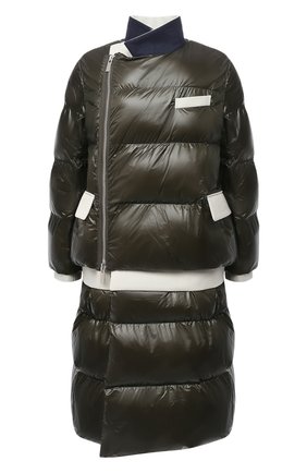 Женский пуховик SACAI хаки цвета по цене 208000 руб., арт. 20-05245 | Фото 1 Женский пуховик SACAI хаки цвета, арт. 20-05245 | Фото 1