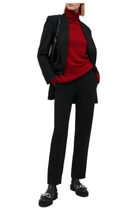 Женский кашемировый свитер KITON красного цвета, арт. D48725536 | Фото 2 (Рукава: Длинные; Материал внешний: Шерсть, Кашемир; Длина (для топов): Стандартные; Женское Кросс-КТ: Свитер-одежда; Региональные ограничения белый список (Axapta Mercury): RU)