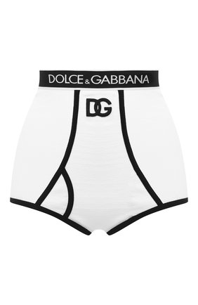 Женские трусы-шорты DOLCE & GABBANA черно-белого цвета по цене 14650 руб., арт. 02B45T/0NI42 | Фото 1 Женские трусы-шорты DOLCE & GABBANA черно-белого цвета, арт. 02B45T/0NI42 | Фото 1
