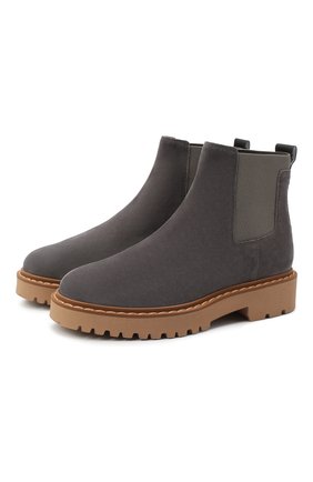 Женские замшевые ботинки HOGAN серого цвета по цене 37450 руб., арт. HXW5430DG8004J | Фото 1 Женские замшевые ботинки HOGAN серого цвета, арт. HXW5430DG8004J | Фото 1