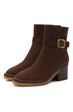 Женские замшевые ботильоны donna TOD’S темно-коричневого цвета по цене 76300 руб., арт. XXW78C0DF60RE0 | Фото 1 Женские замшевые ботильоны donna TOD’S темно-коричневого цвета, арт. XXW78C0DF60RE0 | Фото 1