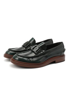 Женские кожаные лоферы TOD’S темно-зеленого цвета по цене 54400 руб., арт. XXW93C0DW30EB5 | Фото 1 Женские кожаные лоферы TOD’S темно-зеленого цвета, арт. XXW93C0DW30EB5 | Фото 1