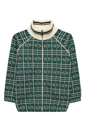 Детский хлопковая толстовка GUCCI зеленого цвета по цене 32600 руб., арт. 626306/XJCPK | Фото 1 Детский хлопковая толстовка GUCCI зеленого цвета, арт. 626306/XJCPK | Фото 1