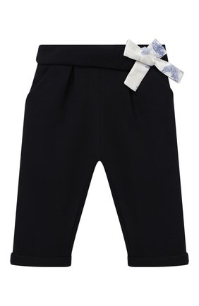 Детские брюки CHLOÉ синего цвета по цене 11550 руб., арт. C04172 | Фото 1 Детские брюки CHLOÉ синего цвета, арт. C04172 | Фото 1 (Материал внешний: Хлопок, Синтетический материал; Материал подклада: Хлопок; Ростовка одежда: 12 мес | 80 см, 18 мес | 86 см, 24 мес | 92 см, 36 мес | 98 см, 9 мес | 74 см)