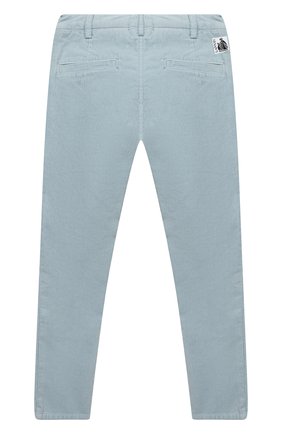 Детские хлопковые брюки LANVIN голубого цвета по цене 22900 руб., арт. N14005 | Фото 2 Детские хлопковые брюки LANVIN голубого цвета, арт. N14005 | Фото 2