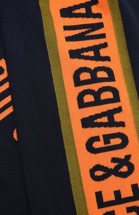 Детский шерстяной шарф DOLCE & GABBANA темно-синего цвета по цене 16150 руб., арт. LBKA46/JAVWG | Фото 2 Детский шерстяной шарф DOLCE & GABBANA темно-синего цвета, арт. LBKA46/JAVWG | Фото 2