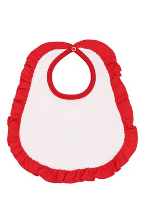 Детский хлопковый нагрудник MAGNOLIA BABY красного цвета по цене 1120 руб., арт. 969-61-RD | Фото 2 Детский хлопковый нагрудник MAGNOLIA BABY красного цвета, арт. 969-61-RD | Фото 2