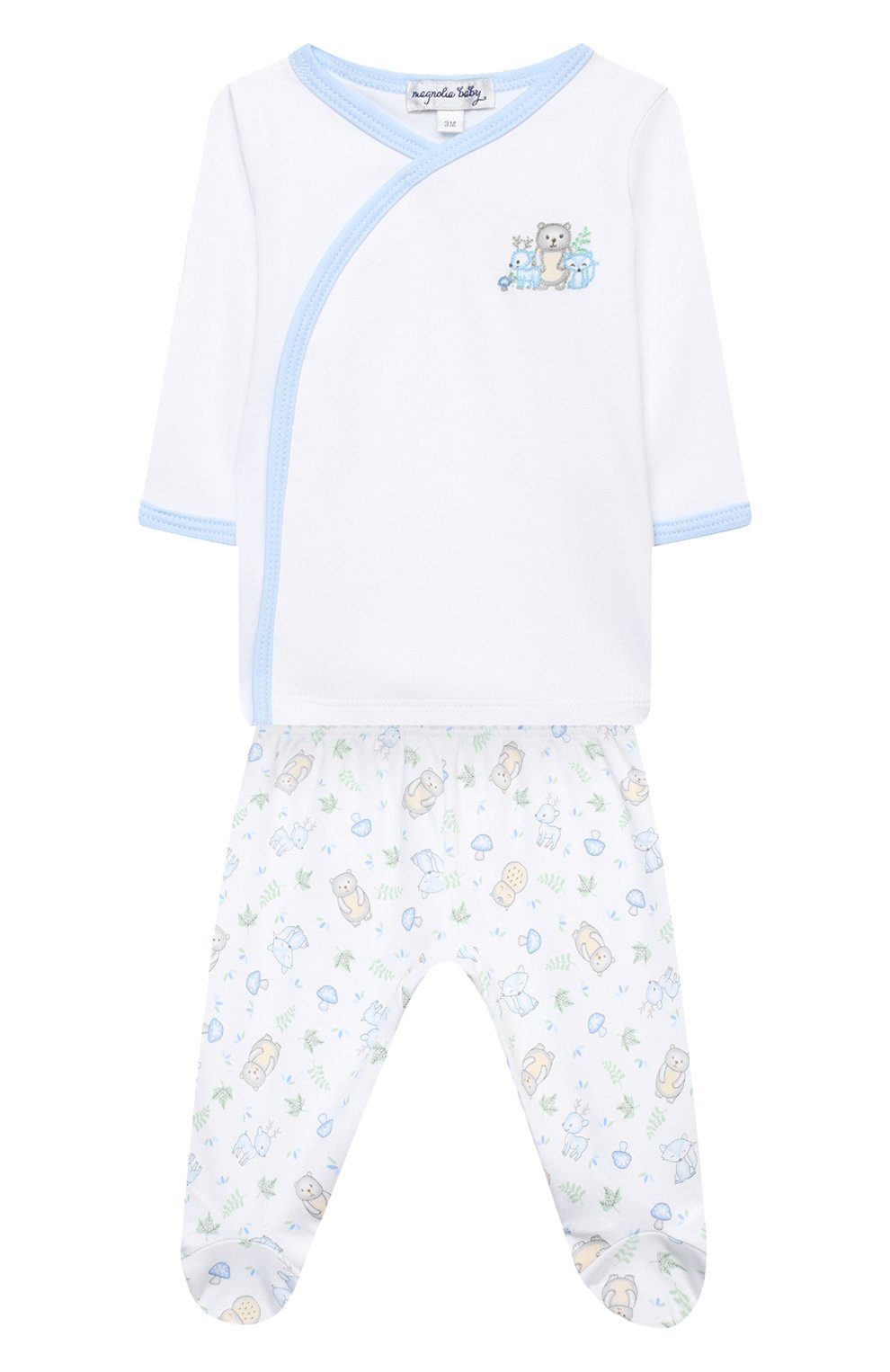 Детский комплект из распашонки и ползунков MAGNOLIA BABY голубого цвета, арт. 562-735P-LB | Фото 1