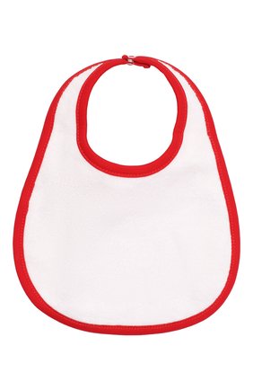 Детский хлопковый нагрудник MAGNOLIA BABY красного цвета по цене 1120 руб., арт. 969-51-RD | Фото 2 Детский хлопковый нагрудник MAGNOLIA BABY красного цвета, арт. 969-51-RD | Фото 2