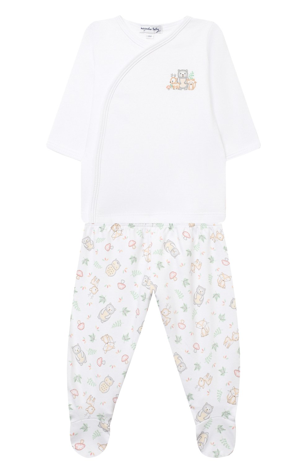 Детский комплект из распашонки и ползунков MAGNOLIA BABY белого цвета, арт. 562-735P-CE | Фото 1