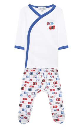 Детский комплект из распашонки и ползунков MAGNOLIA BABY голубого цвета по цене 4130 руб., арт. 979-735P-LB | Фото 1 Детский комплект из распашонки и ползунков MAGNOLIA BABY голубого цвета, арт. 979-735P-LB | Фото 1
